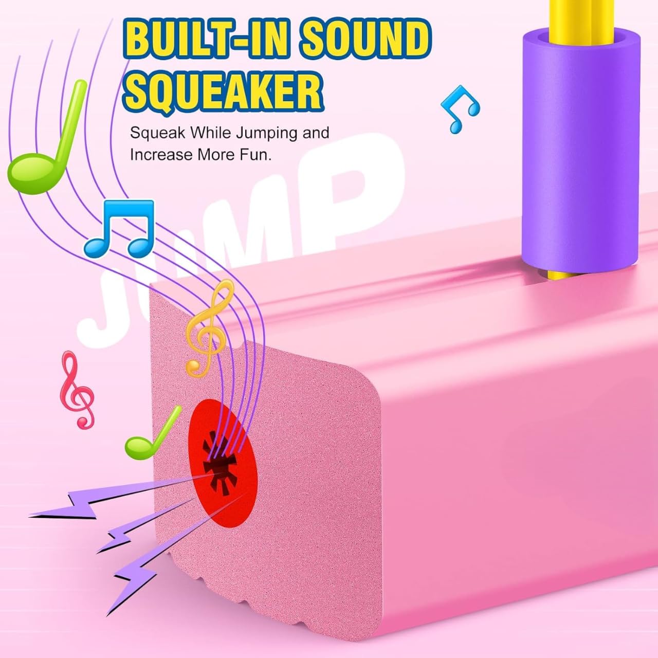 Foam Pogo Jumper for Kids – Fun Indoor Outdoor Jump Toy with Squeaky Sounds, Safe Soft Foam Base & Handles, Exercise Balance & Coordination – Boys & Girls Active Play Gift